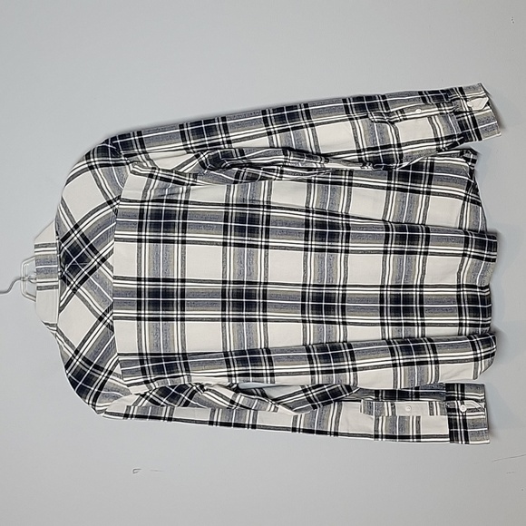 Levi's black & white plaid button front shirt - Picture 5 of 7